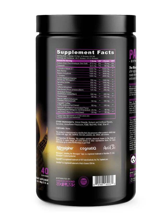 ALL NEW! PANDAMIC - Limited Edition Pre Workout (Grape Bubble Gum Flavor)